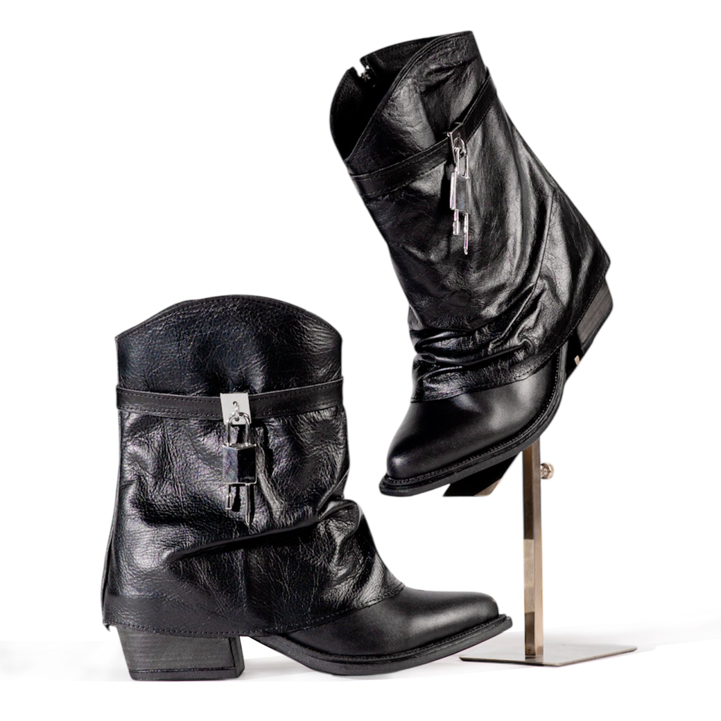 SELENE LOW — The Moon-Locked Short Texana (Genuine Leather)