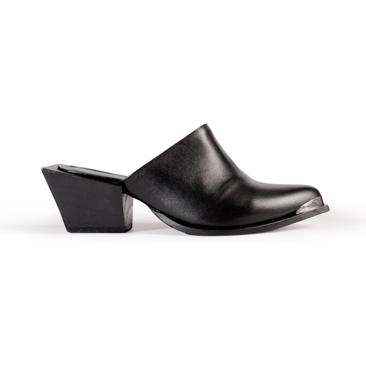 NYX — The Nightfall Square-Heel Mule (Genuine Leather)