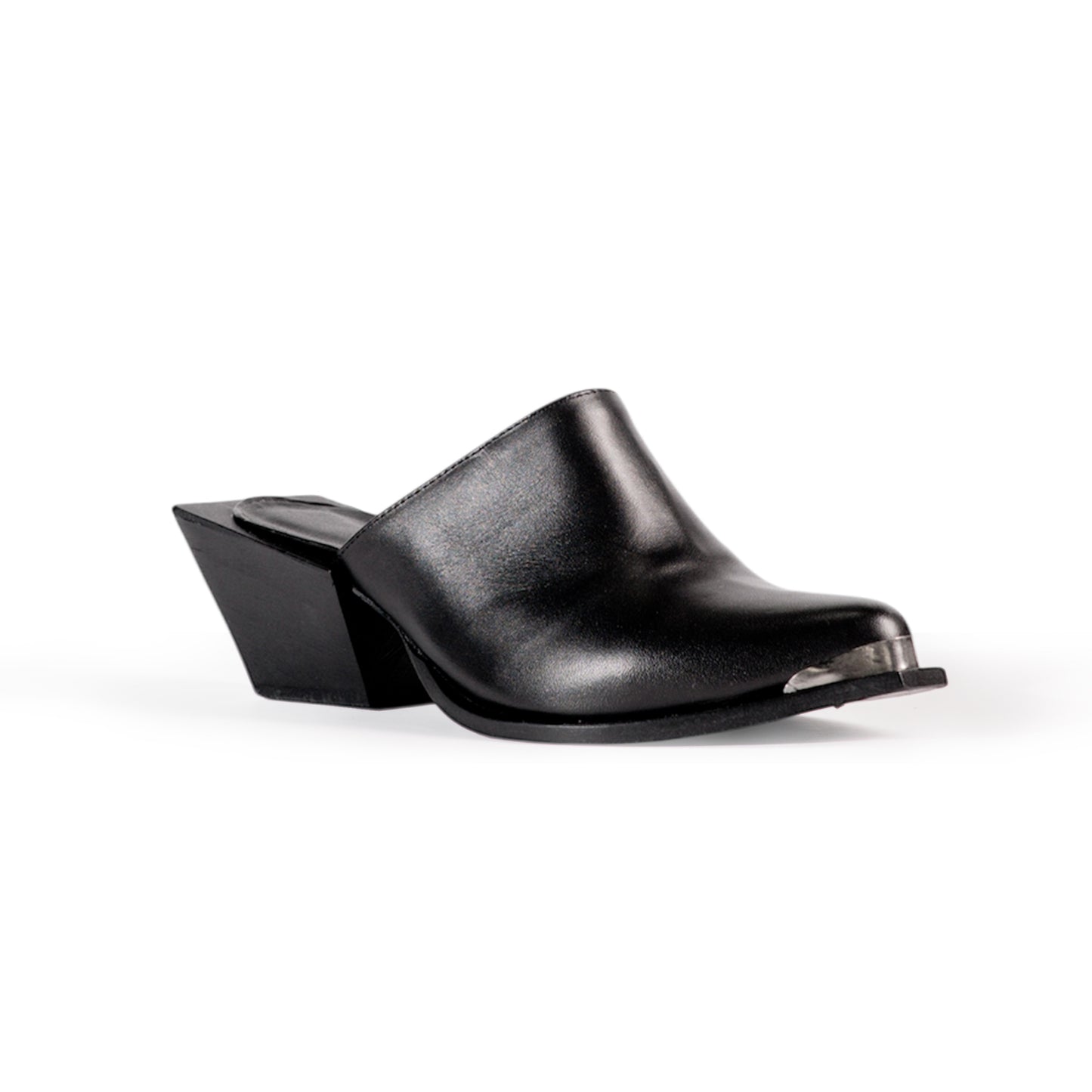 NYX — The Nightfall Square-Heel Mule (Genuine Leather)