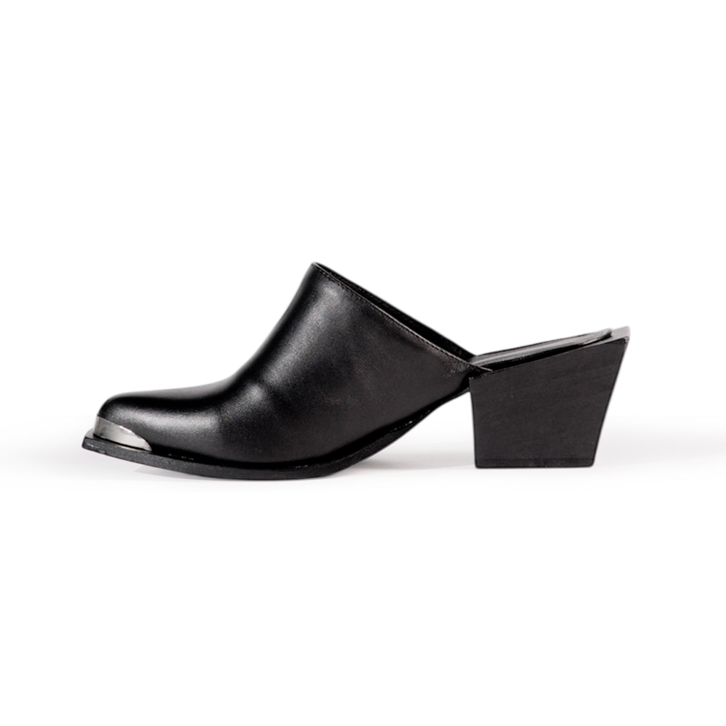 NYX — The Nightfall Square-Heel Mule (Genuine Leather)