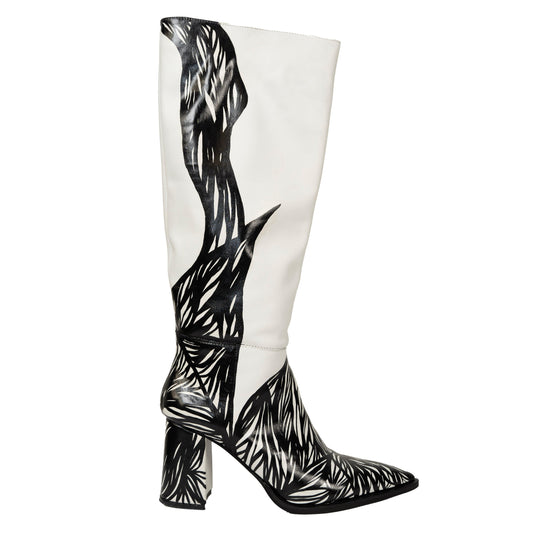 Maria White Boots GENUINE LEATHER Collab ORI