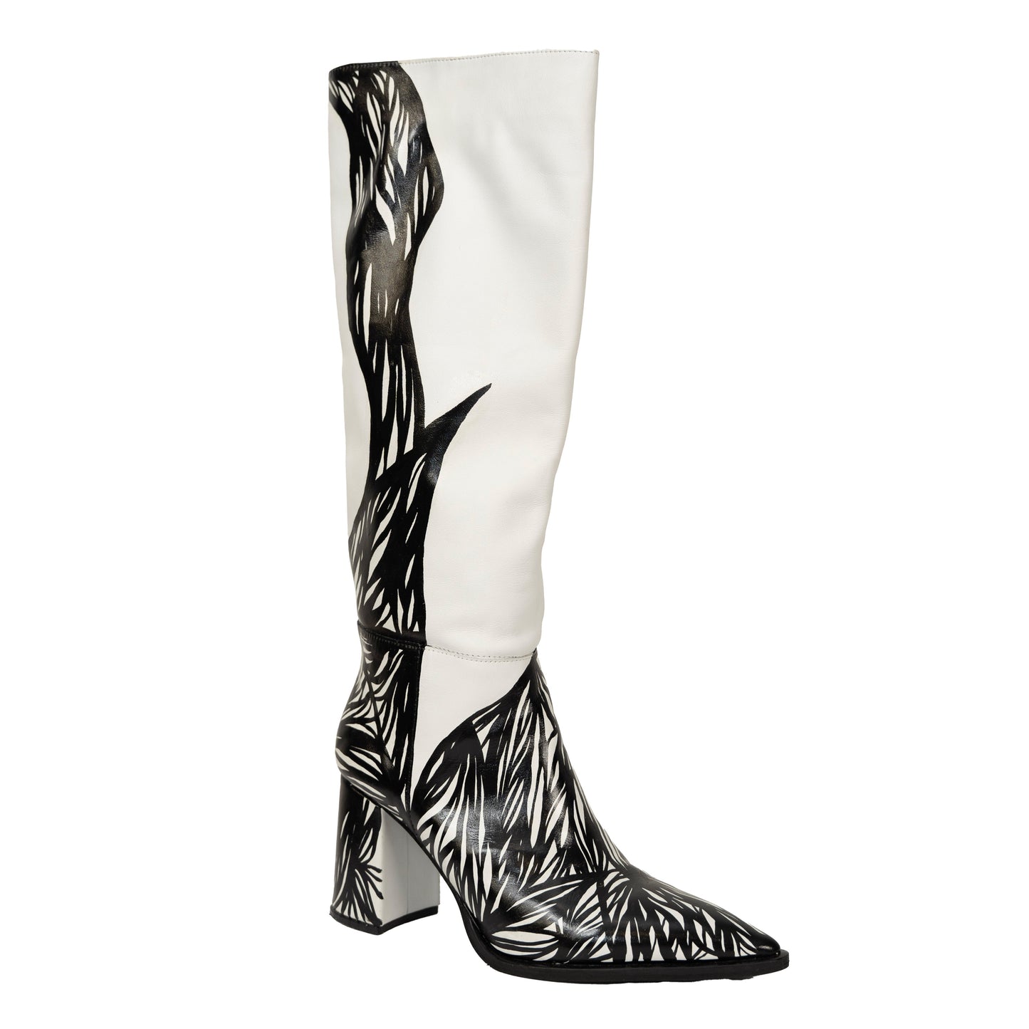 Maria White Boots GENUINE LEATHER Collab ORI
