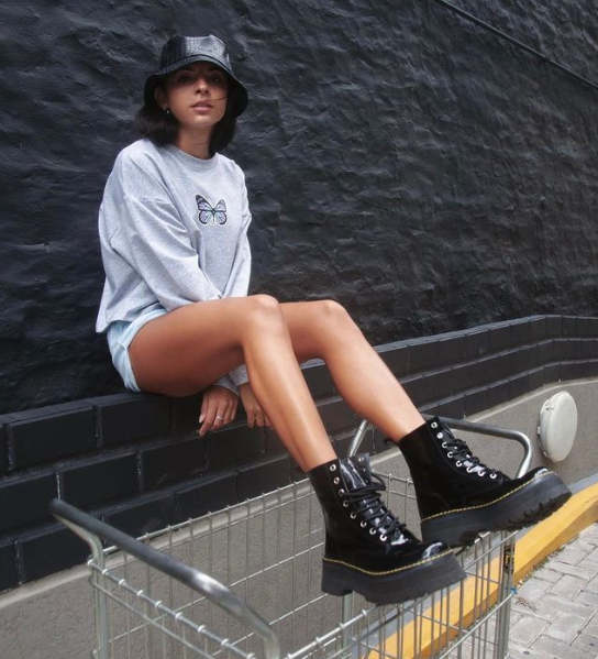 Rock  Lace-up Boot GENUINE VEGAN LEATHER