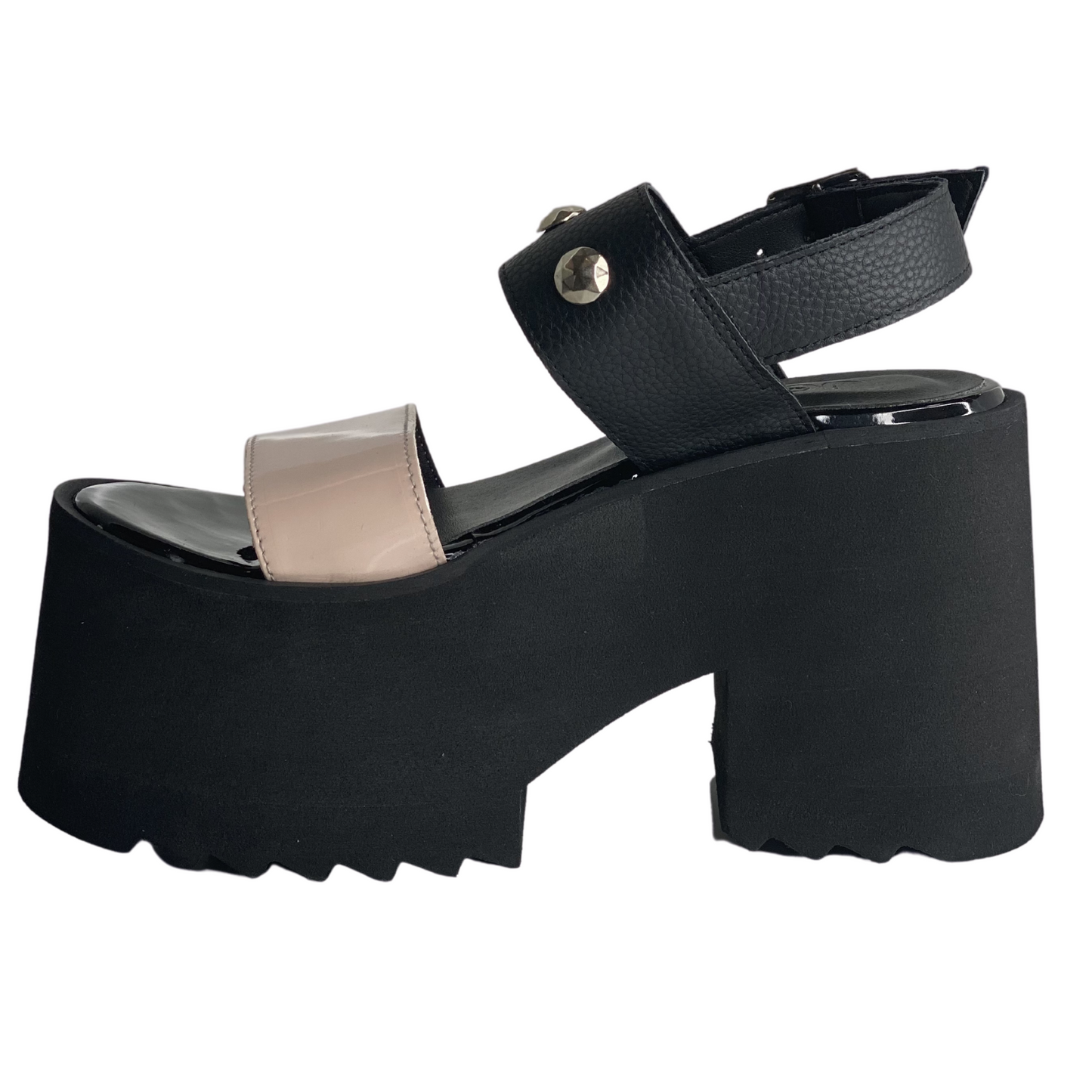 Diama Black & Nude GENUINE LEATHER