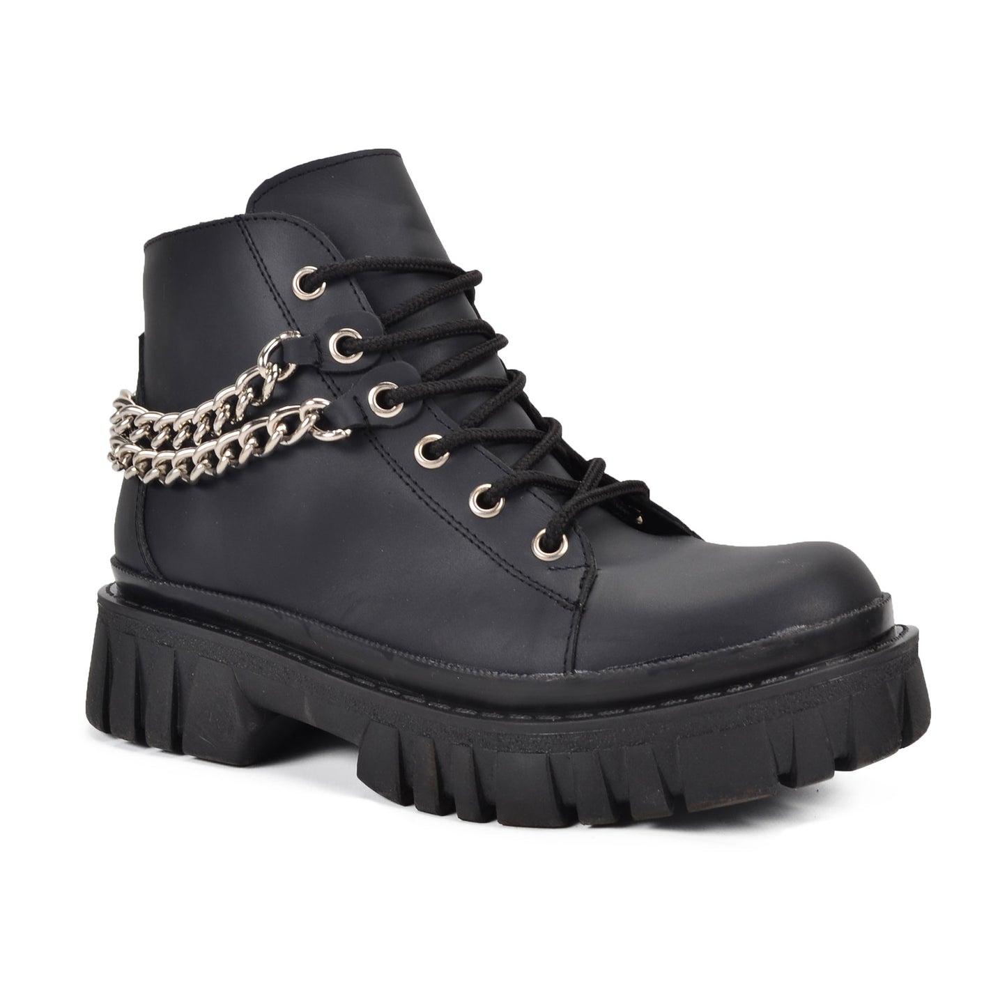 Guld Lace-up Boot GENUINE LEATHER