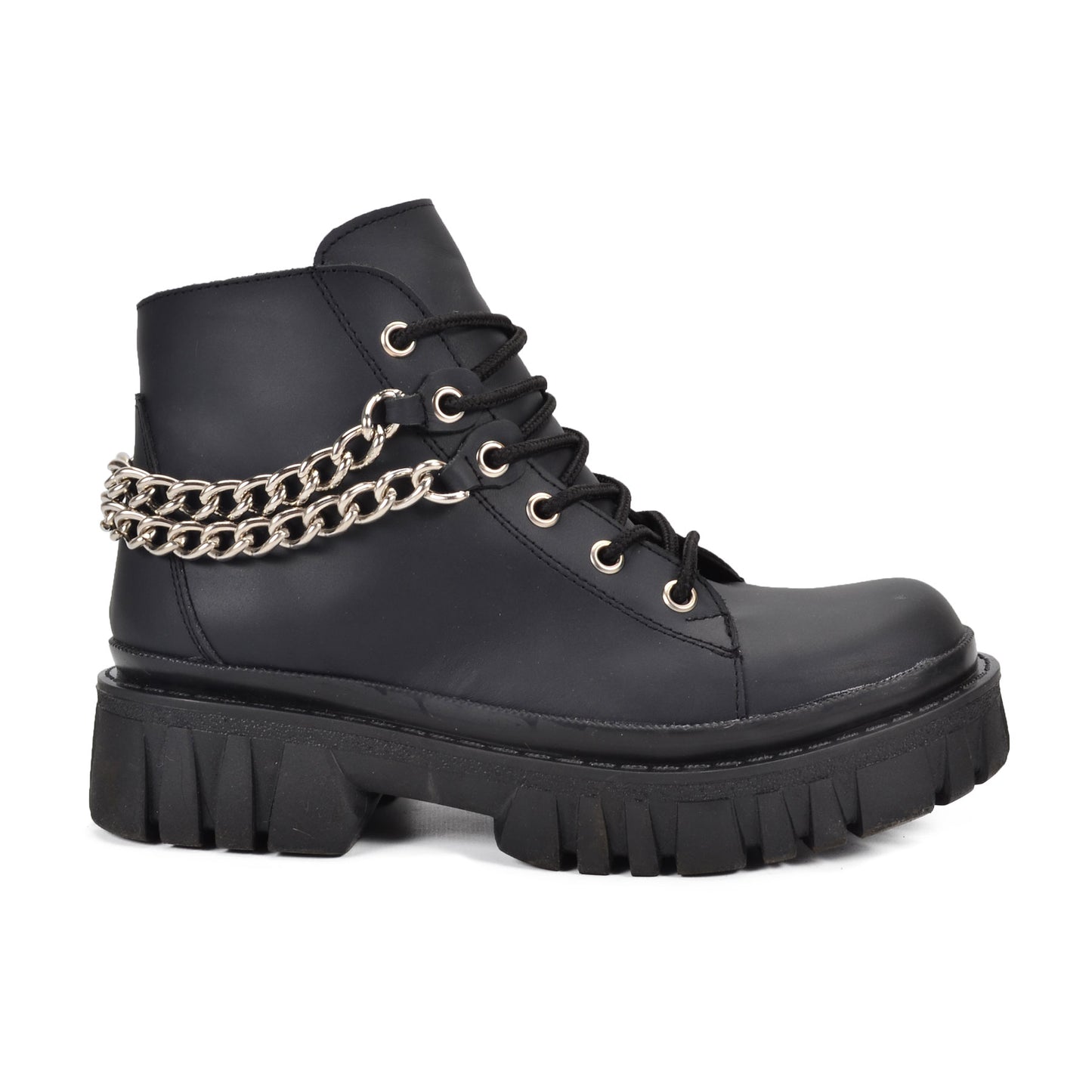 Guld Lace-up Boot GENUINE LEATHER