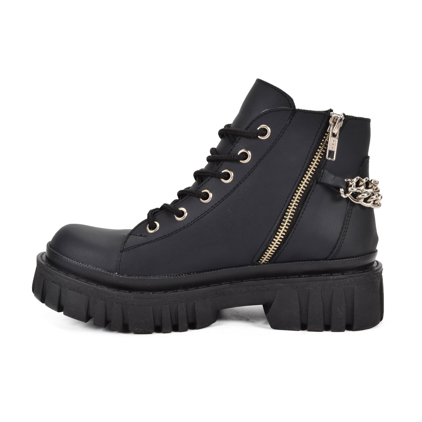 Guld Lace-up Boot GENUINE LEATHER