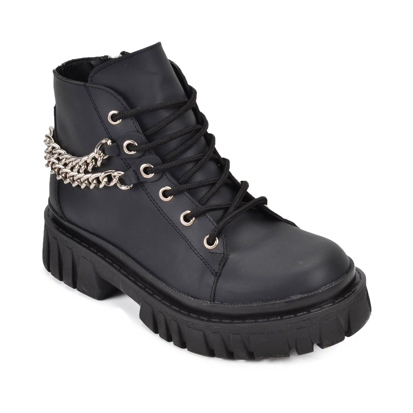 Guld Lace-up Boot GENUINE LEATHER